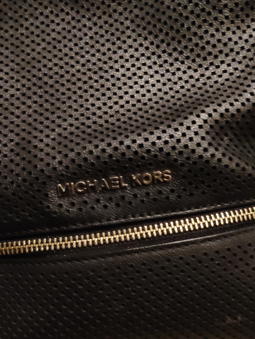 Michael Kors Black Leather Backpack with Gold Hardware - Picture 5 of 14